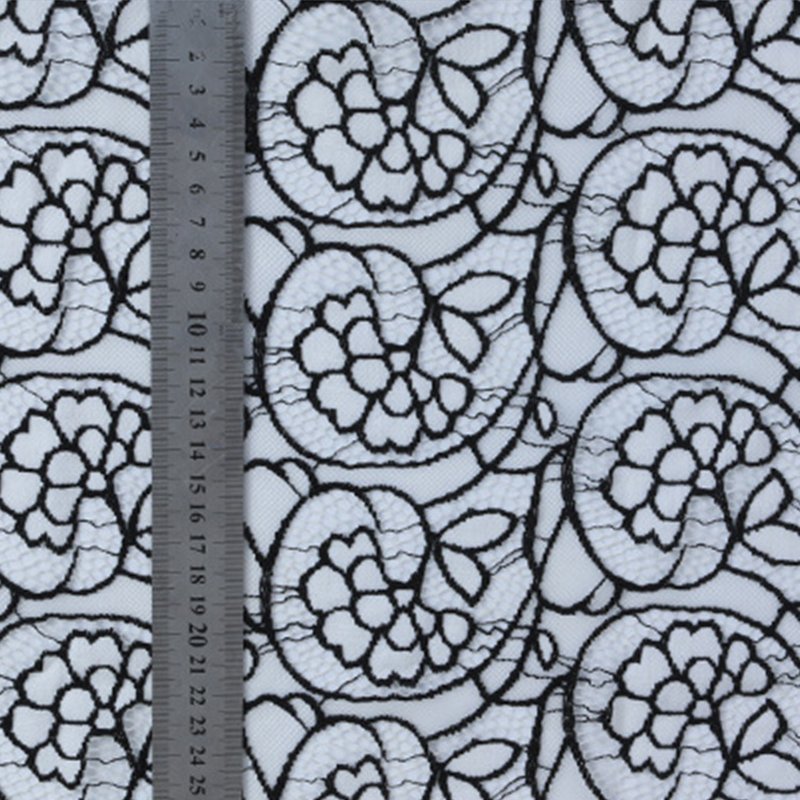 Dress Cutwork Evening Nylon Lace Fabric for Women's Wear Wholesale Sup 8